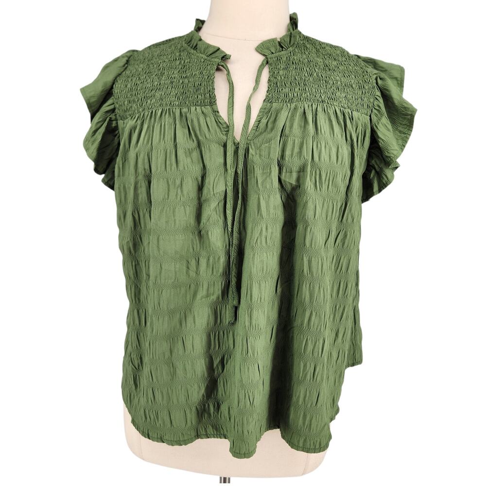 Crown & Ivy Textured Blouse Size XL Boho Chic